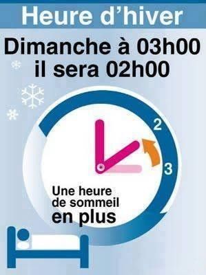 n'oubliez pas le changement de montre!!!!